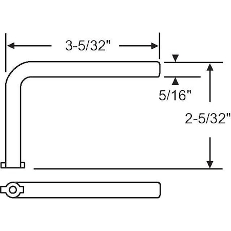 Strybuc Key for Custodial Lock Handle 39-91